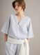 Camisa blanca de algod&oacute;n puro a rayas_0