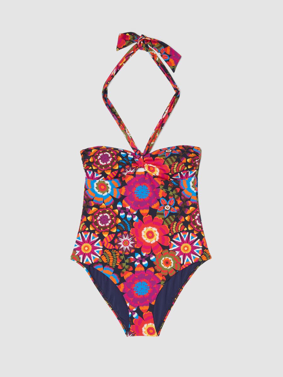 Maillot de bain une pi&egrave;ce multicolore en tissu stretch_4