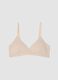 Beige triangle bra with removable padding in stretch fabric_4