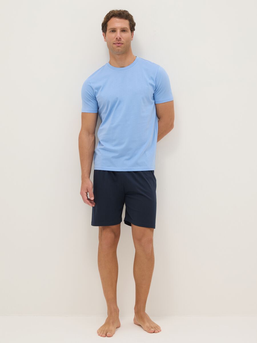 Short multicolour pyjamas in pure cotton regular fit_0