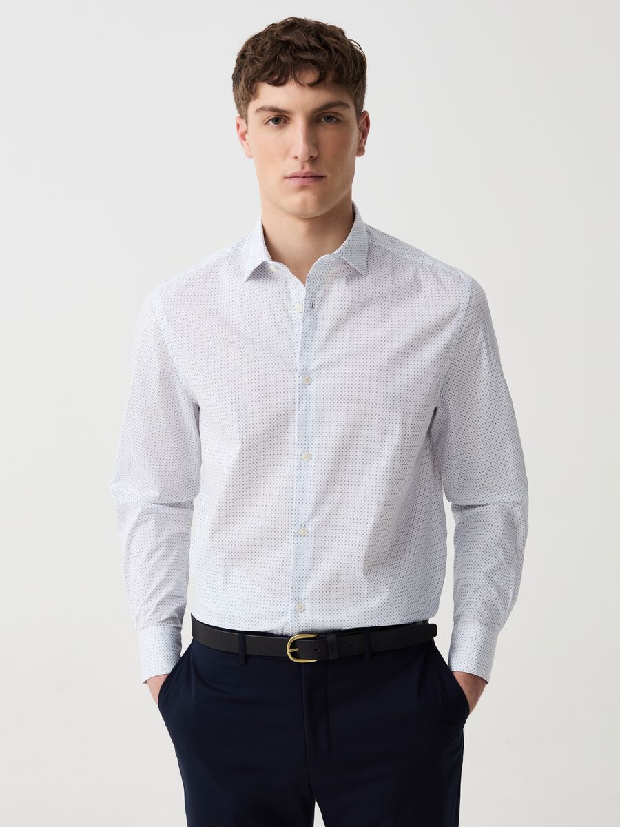 Regular-fit shirt with micro pattern_0