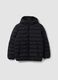 Giubbotto Ultralight nero imbottito con cappuccio e zip per ragazzo_0