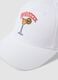 Casquette de baseball en pur coton blanc avec broderie Spritz_1
