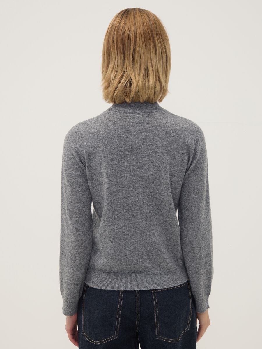 Grey wool-blend jumper with mock neck_3