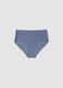 Blue regular fit briefs with lace back_4