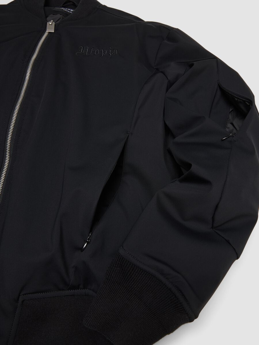 Nylon Bomber Jacket Black_2