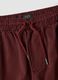 Red stretch cotton joggers with elasticated cuffs, comfort fit_1
