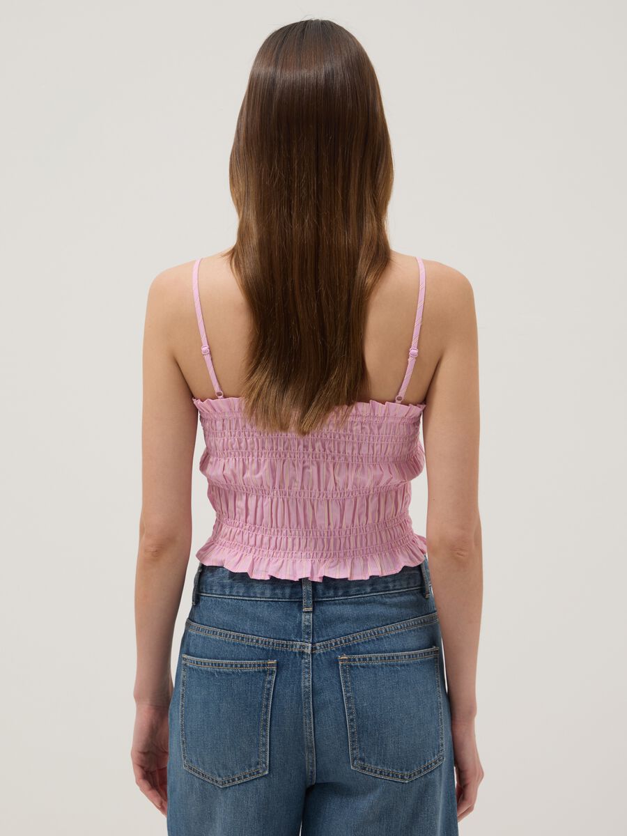 Rosa Tanktop aus reiner Baumwolle mit schmalen Tr&auml;gern_3