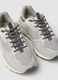 Grey casual lace-up trainers with running-style sole_2