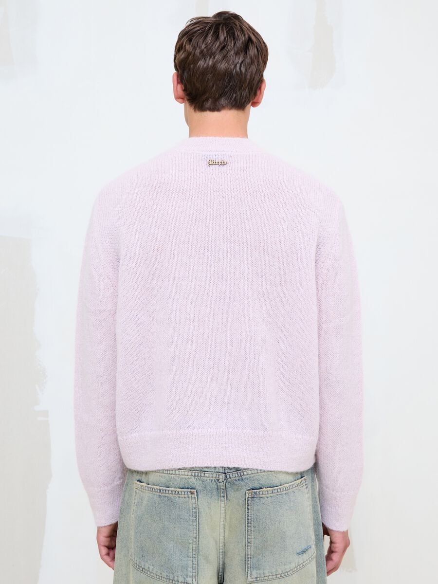 Light Pink Mohair Crew-Neck Jumper_4