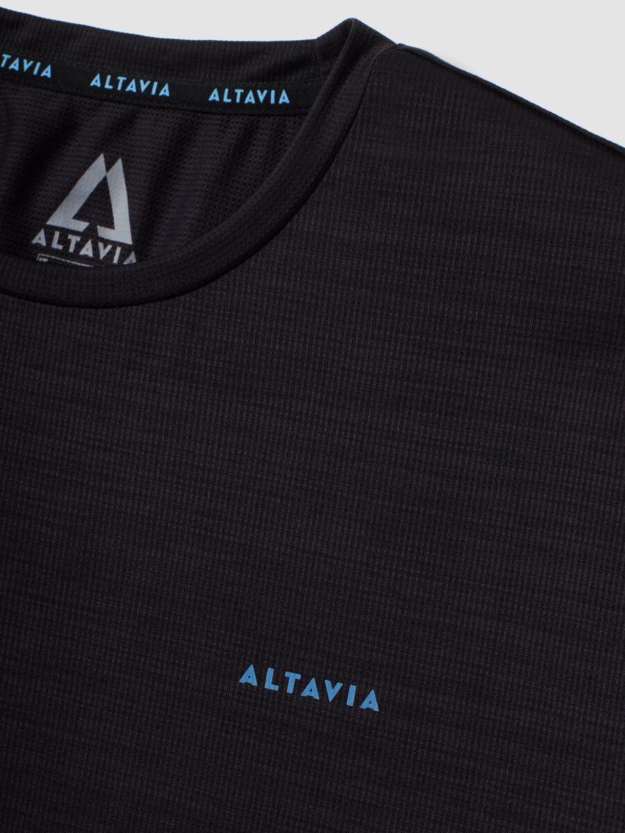 Black breathable crew-neck slim-fit T-shirt ALTAVIA RUNNING_2