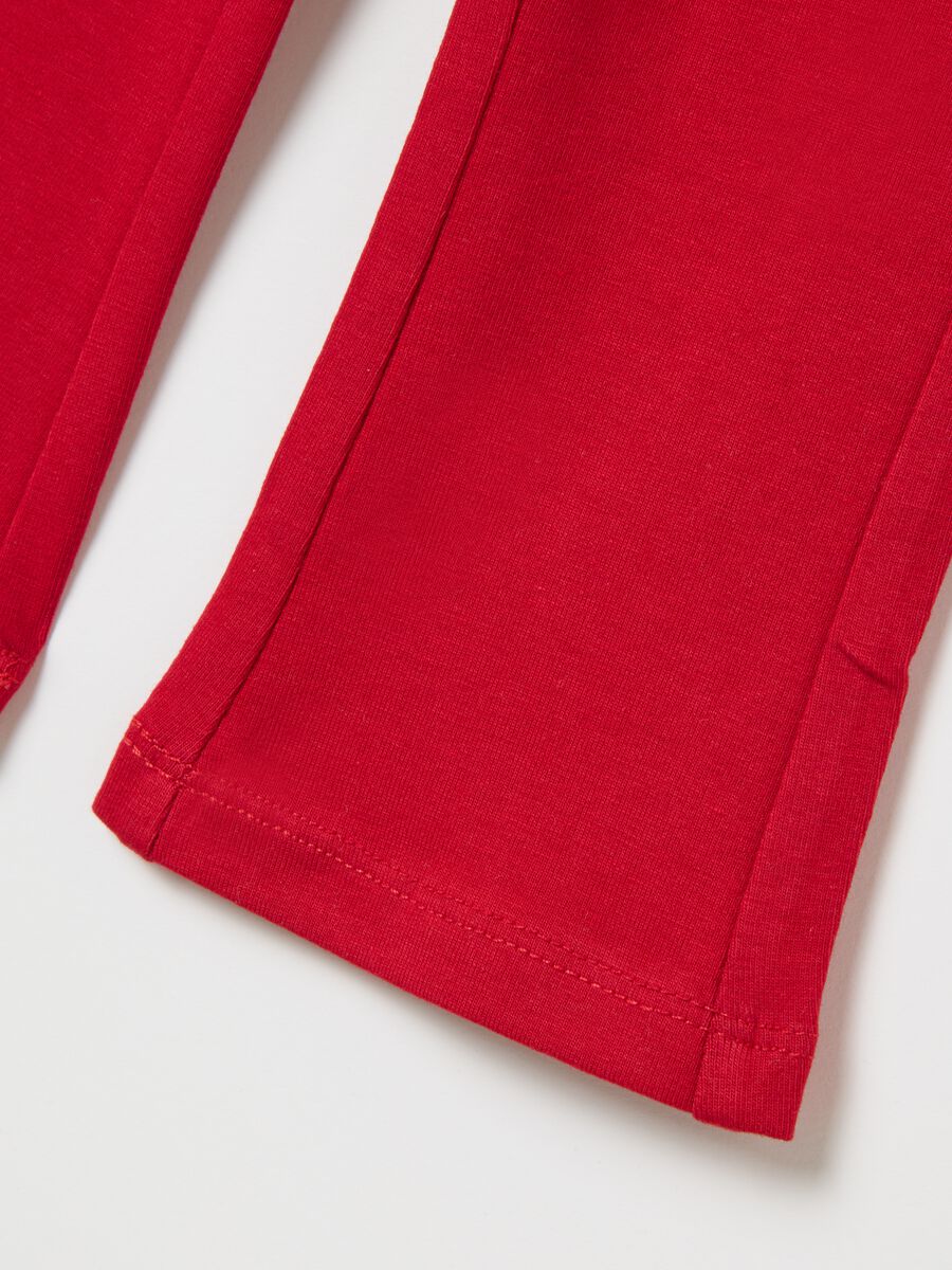 Girls' Red Flared Trousers_3