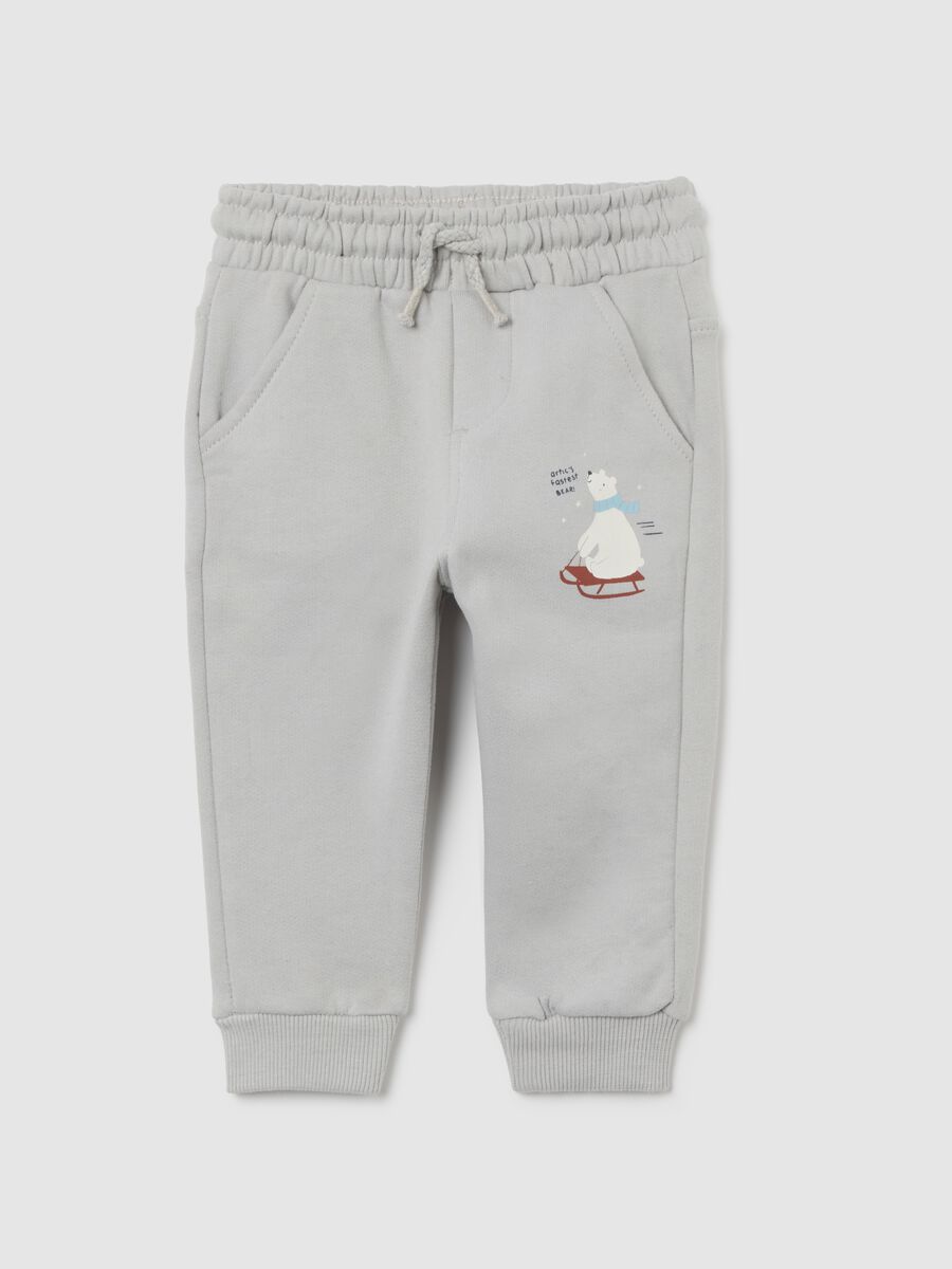 Children's grey pure cotton trousers regular fit_0