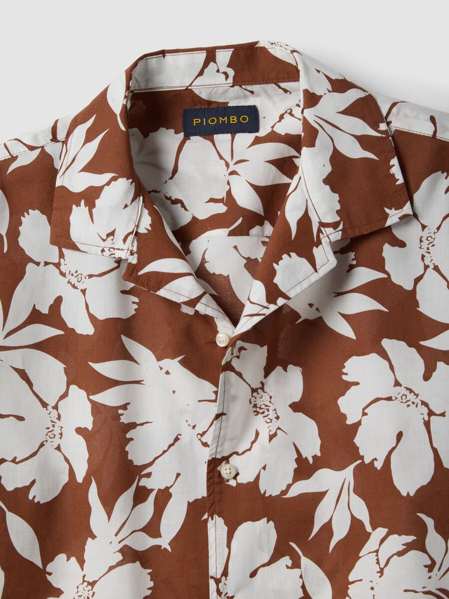 Mehrfarbiges Regular-Fit-Hemd aus reiner Baumwolle mit Blumenmuster_5