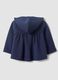 Blaue Kapuzen-Sweatjacke aus reiner Bio-Baumwolle f&uuml;r Baby M&auml;dchen_1