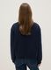 Blue cotton blend jumper with regular fit and contrasting collar_2