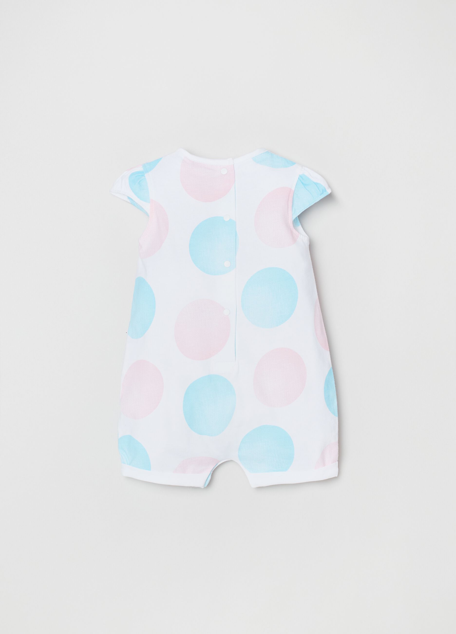 Two-pack cotton romper suits with print