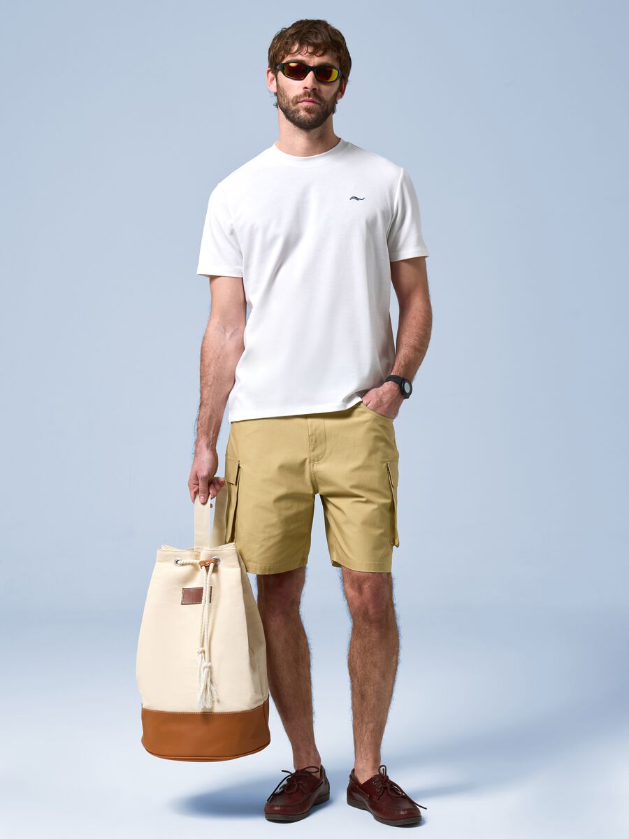 Wei&szlig;es ALTAVIA SAILING T-Shirt aus elastischem Baumwollmix_0