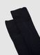 Blue ribbed pure cotton ankle socks_2