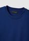 Blaue T-Shirt aus reiner Baumwolle mit Rundhals und entspannter Passform_5