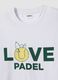 White pure cotton T-shirt with front print_1