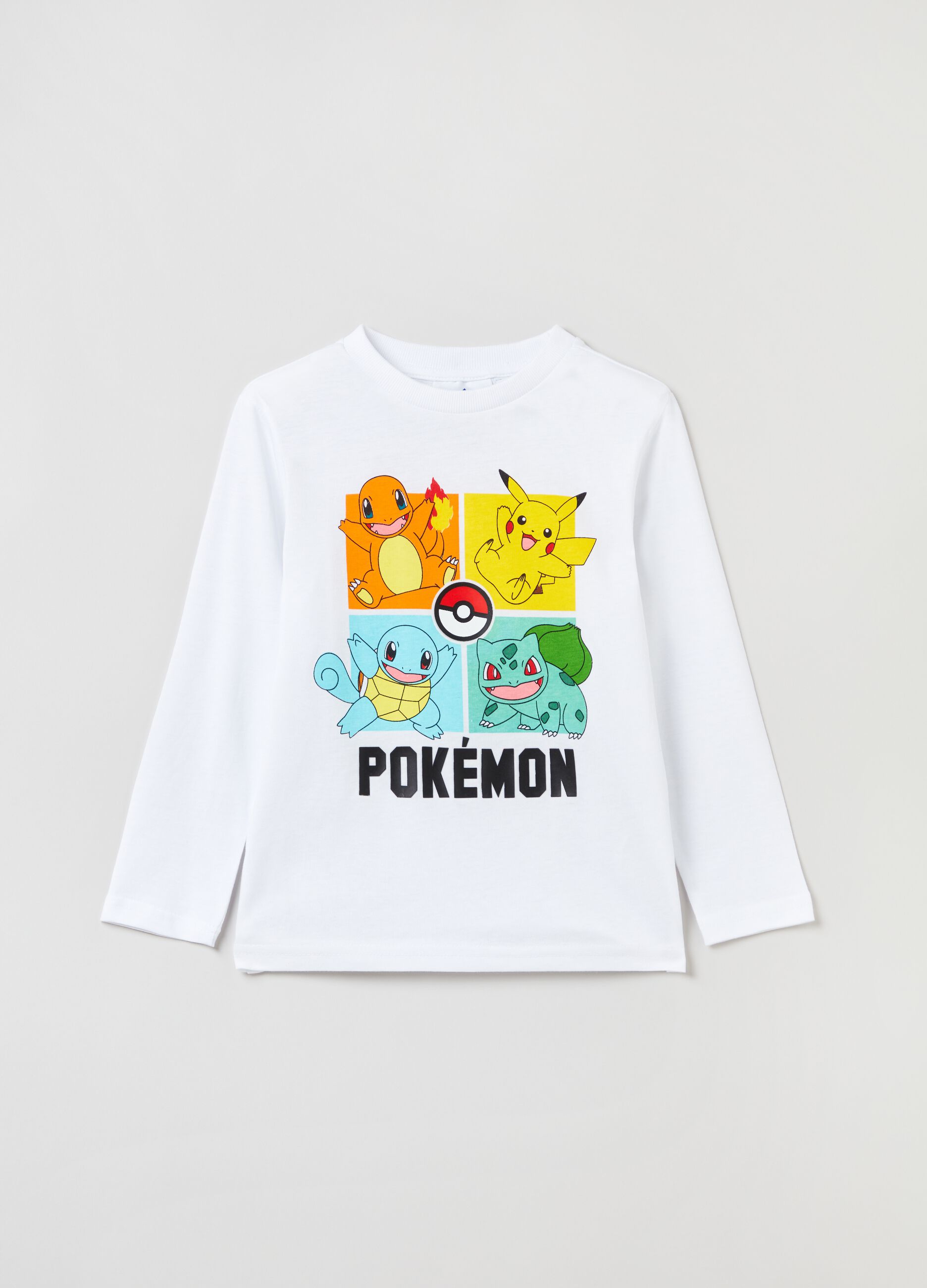 Long-sleeved T-shirt with Pokemon print_0