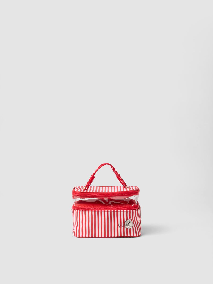 Multicolour striped beauty case with sturdy handles_0