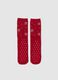 Red Christmas socks in stretch cotton blend_1