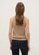 Beige cotton-blend tank top regular fit_3