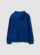 Blue pure cotton hoodie with print for boys_5