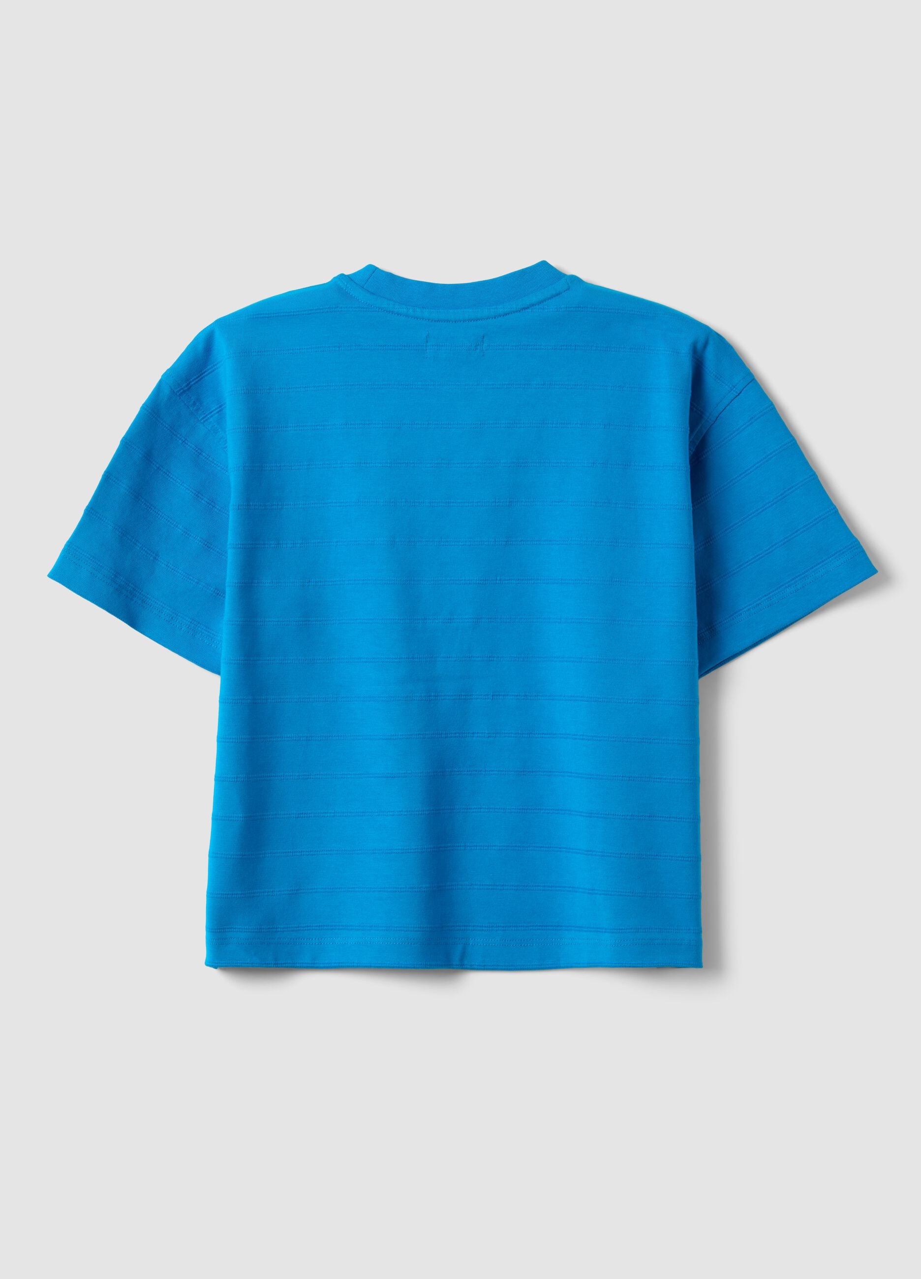 Children's regular fit blue pure cotton t-shirt