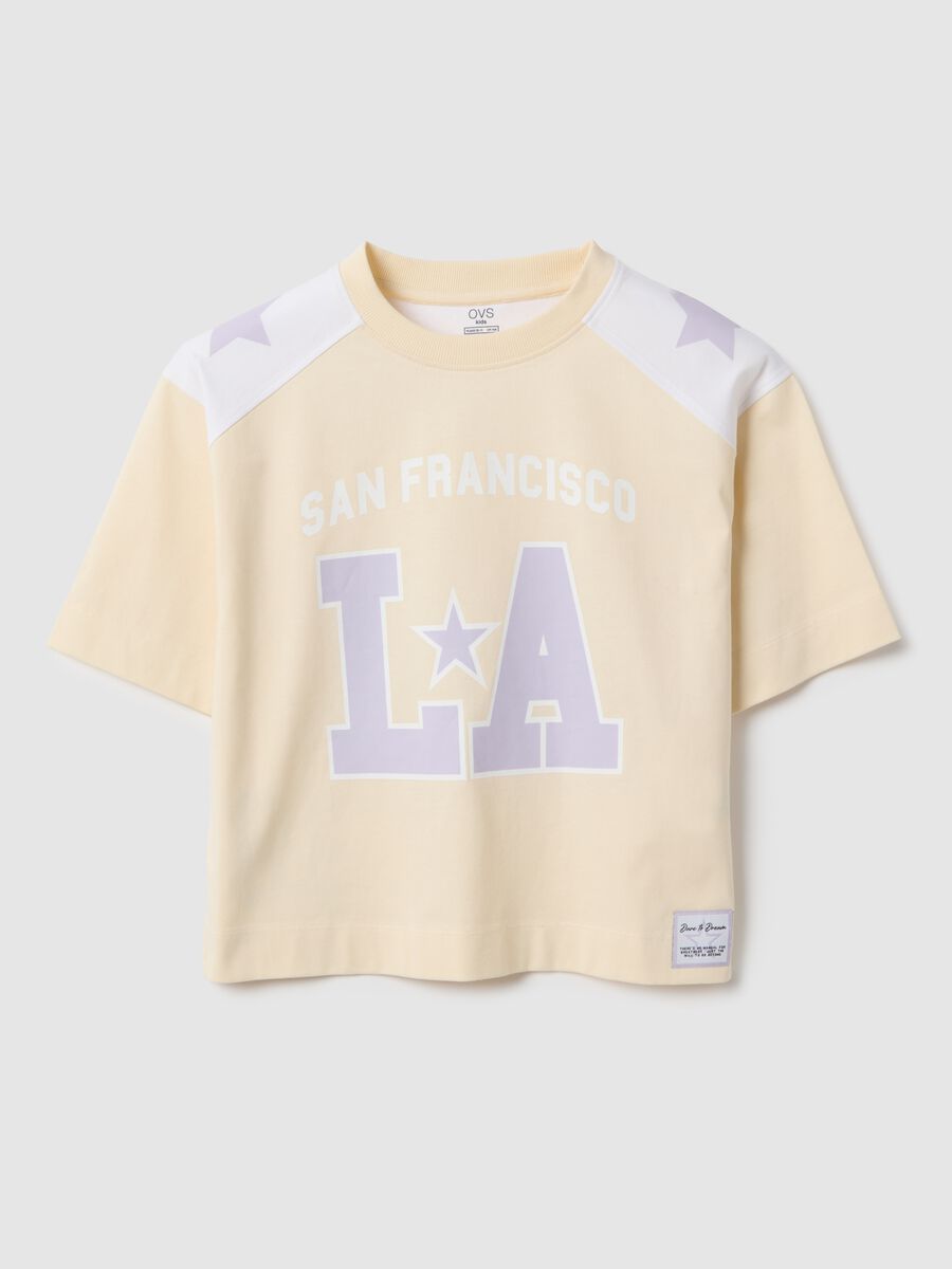 Oversized multicolour pure cotton girl&rsquo;s t-shirt with prints_3