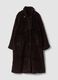 Brauner Teddy-Mantel aus Wollmix mit Oversize-Passform_1