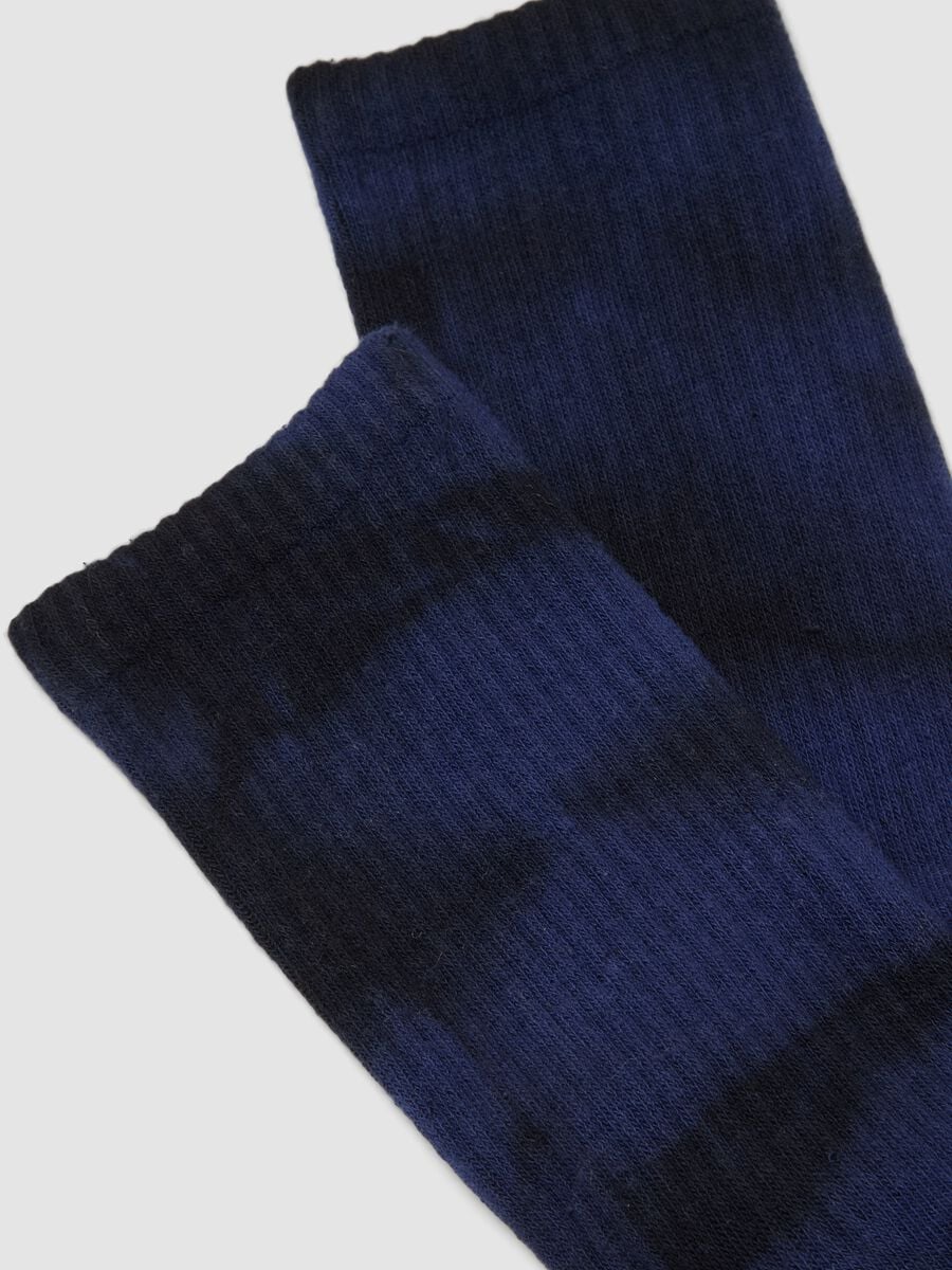 Chaussettes de sport bleues en coton stretch_1