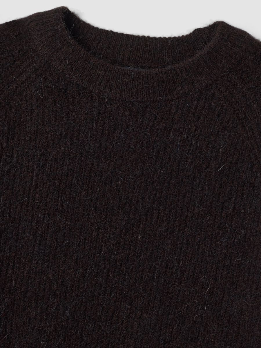 Brown crew-neck wool and alpaca-blend jumper, regular fit_6