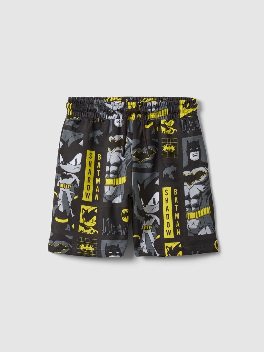 Boys&rsquo; multicolour 100% cotton oversized shorts with Sonic_0