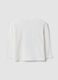 White pure organic cotton T-shirt with puppy print for baby boy_1
