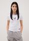 Girls' White Stretch Cotton Slim Fit T-shirt with Kuromi_0