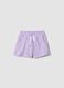 Girls' pure cotton purple shorts - regular fit_0