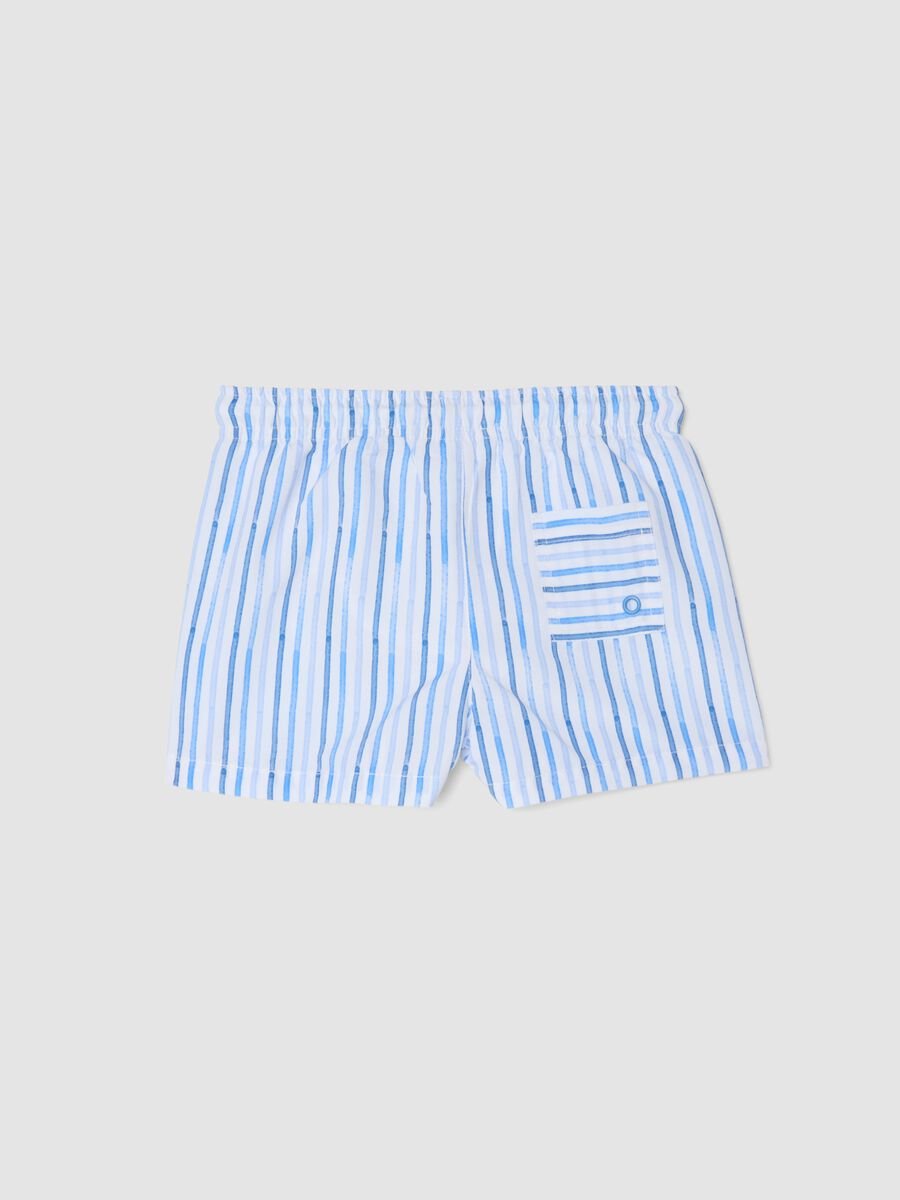 Multicoloured striped boys&rsquo; boxer swim shorts_1