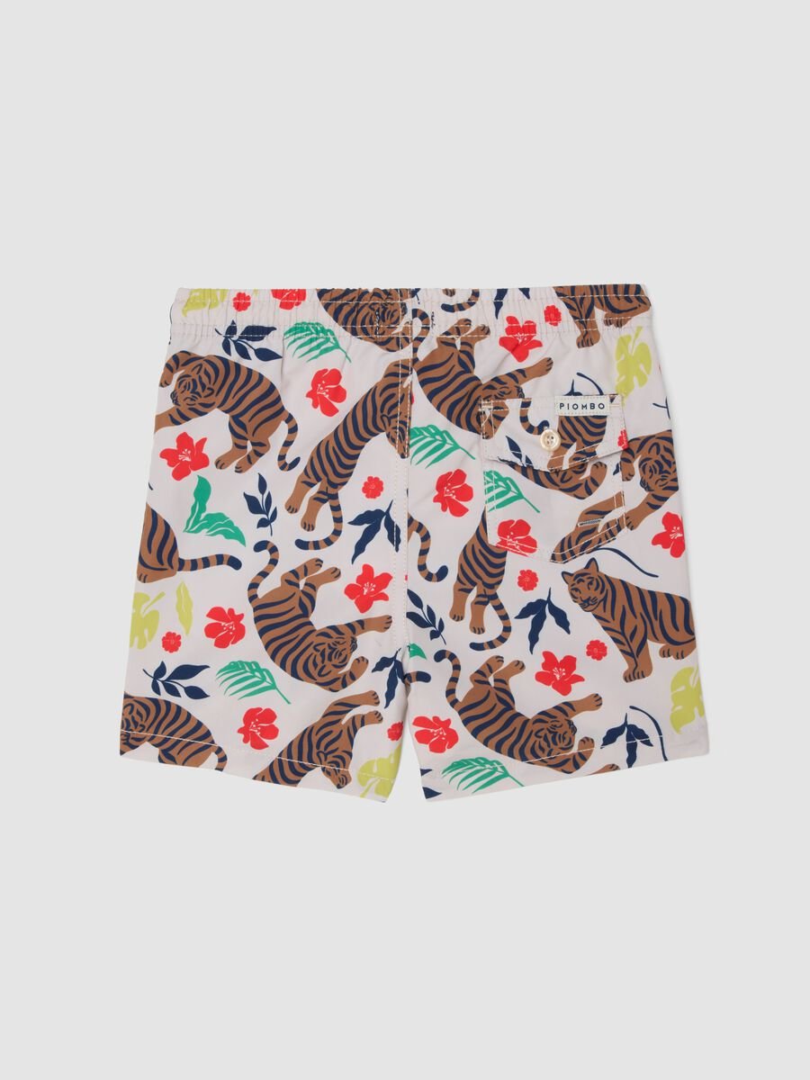 Multicolour boys&rsquo; swim shorts with tiger print_1
