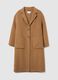 Brown long coat in wool and cashmere blend regular fit_4