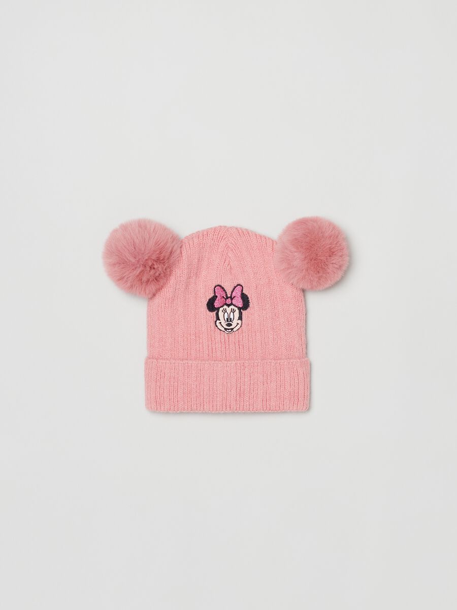 Hat with pompom and Minnie Mouse patch_0