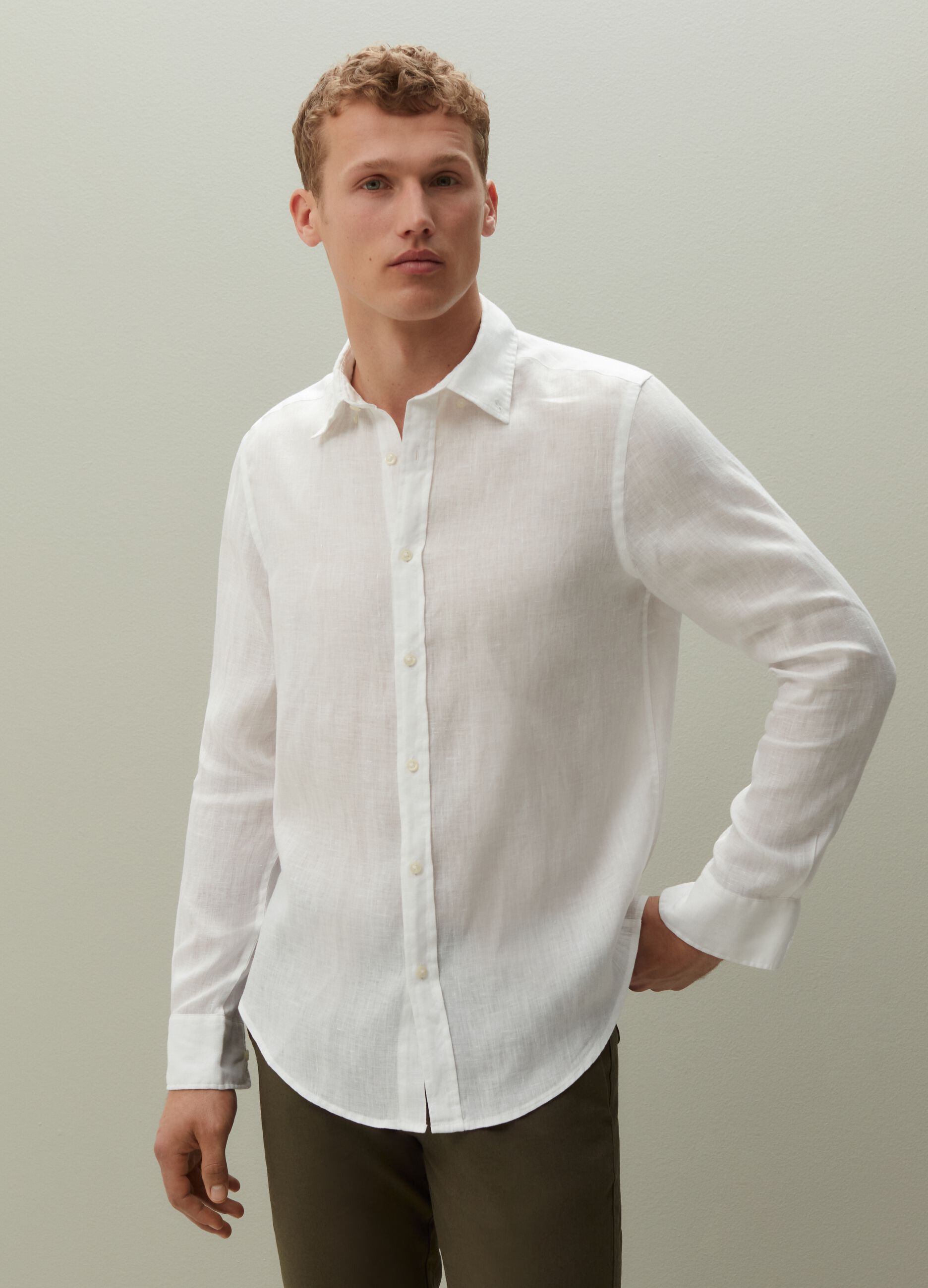 Regular-fit linen shirt