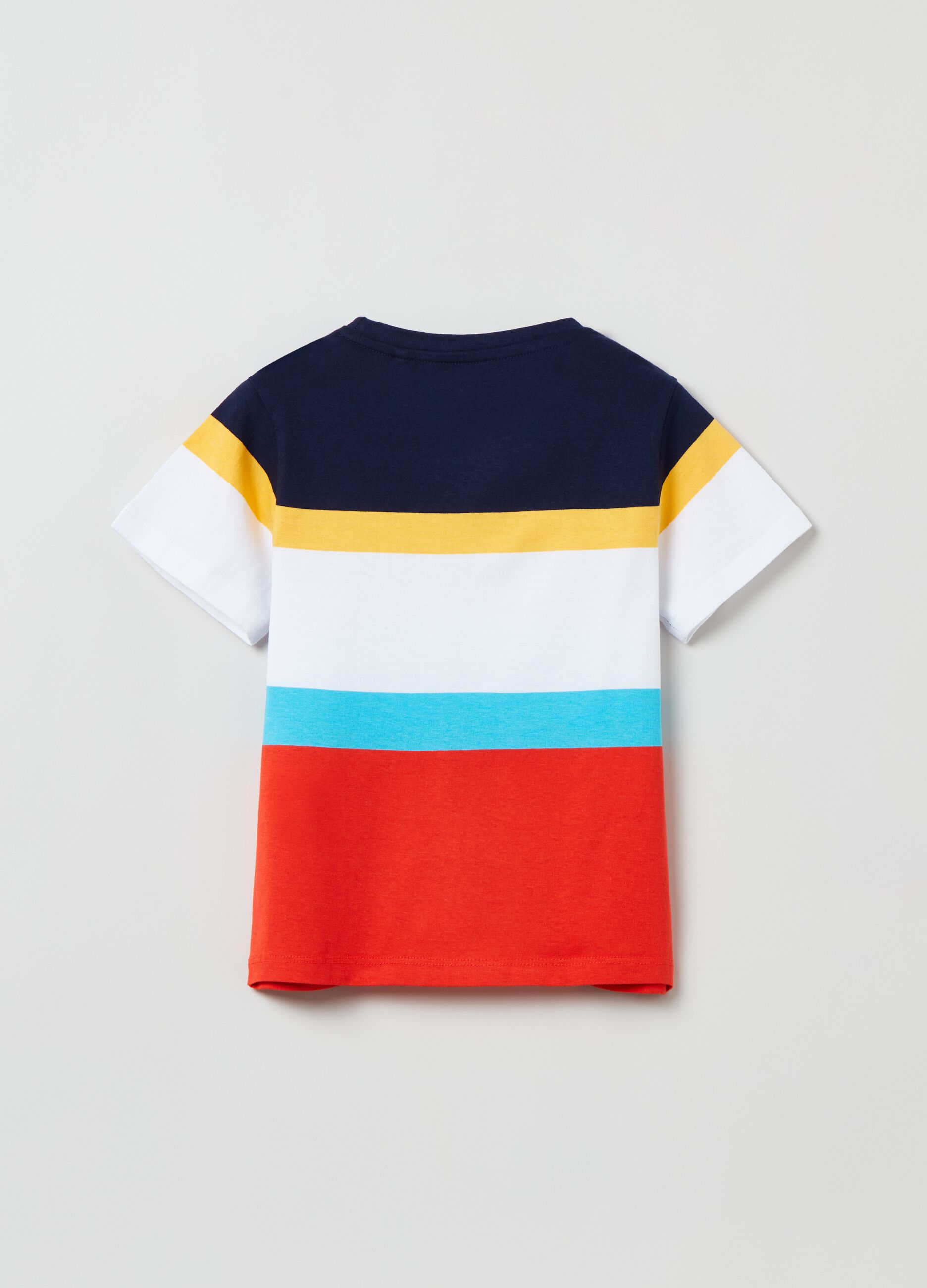 T-shirt in cotone color block