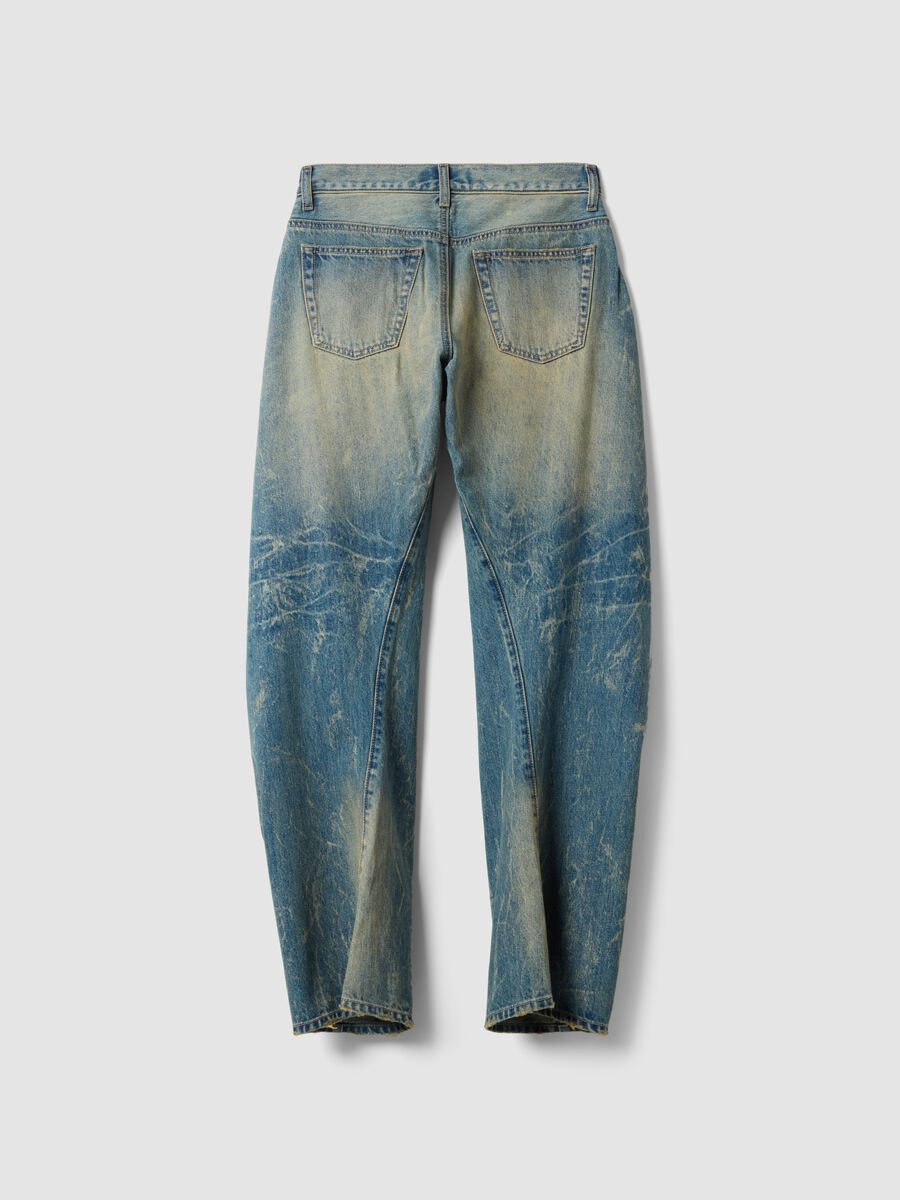 Hellblaue Loose-Fit-Jeans aus reiner Baumwolle_1