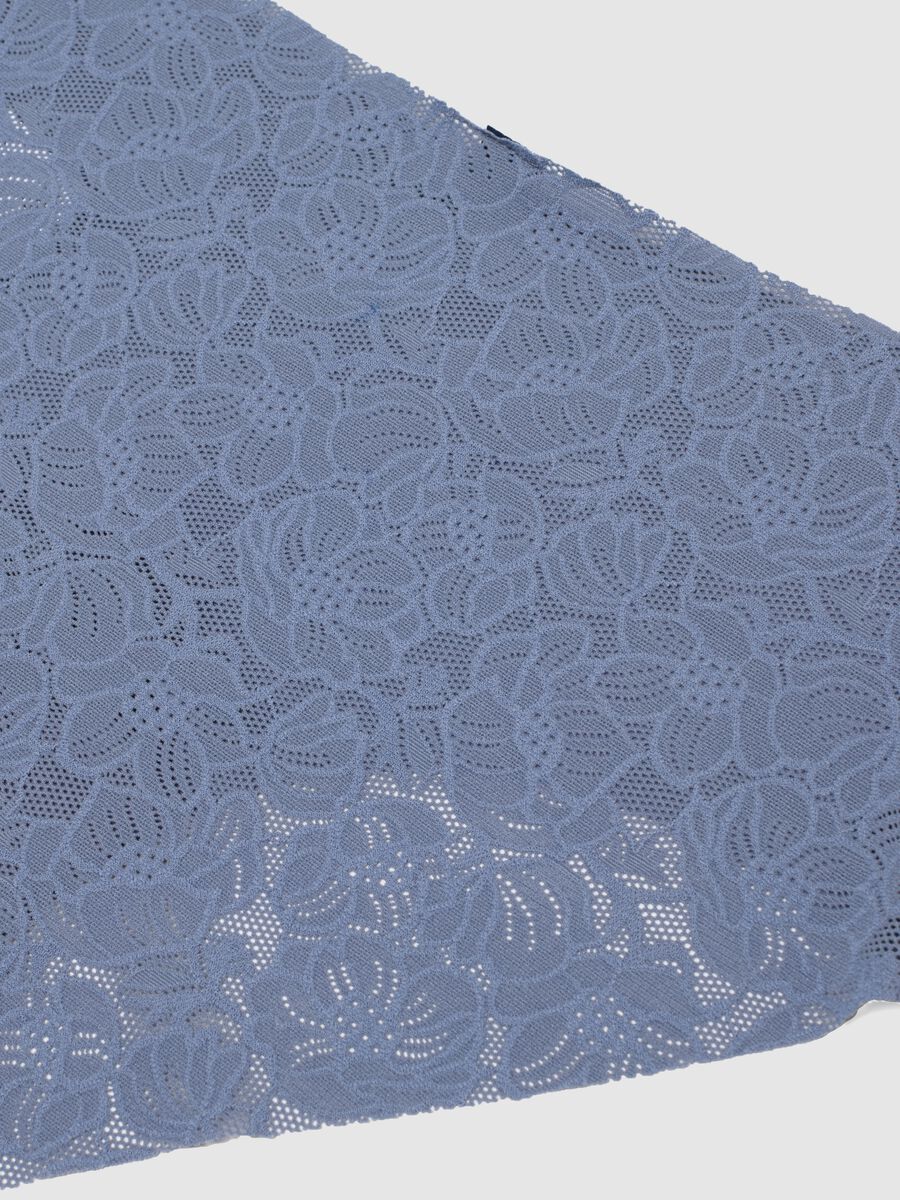 Blue regular fit briefs with lace back_5