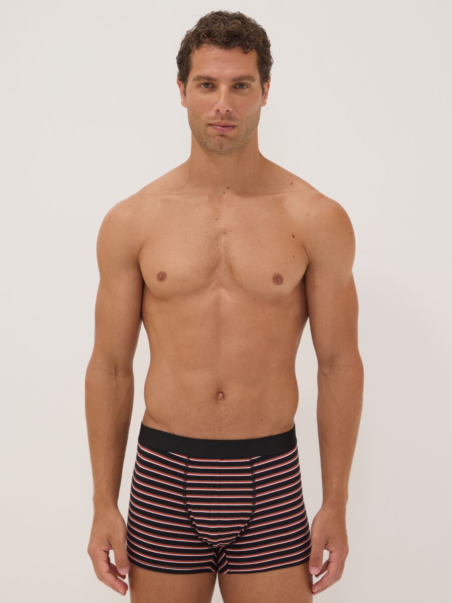 5er-Pack mehrfarbige Boxer aus Bio-Baumwolle mit Streifen_0