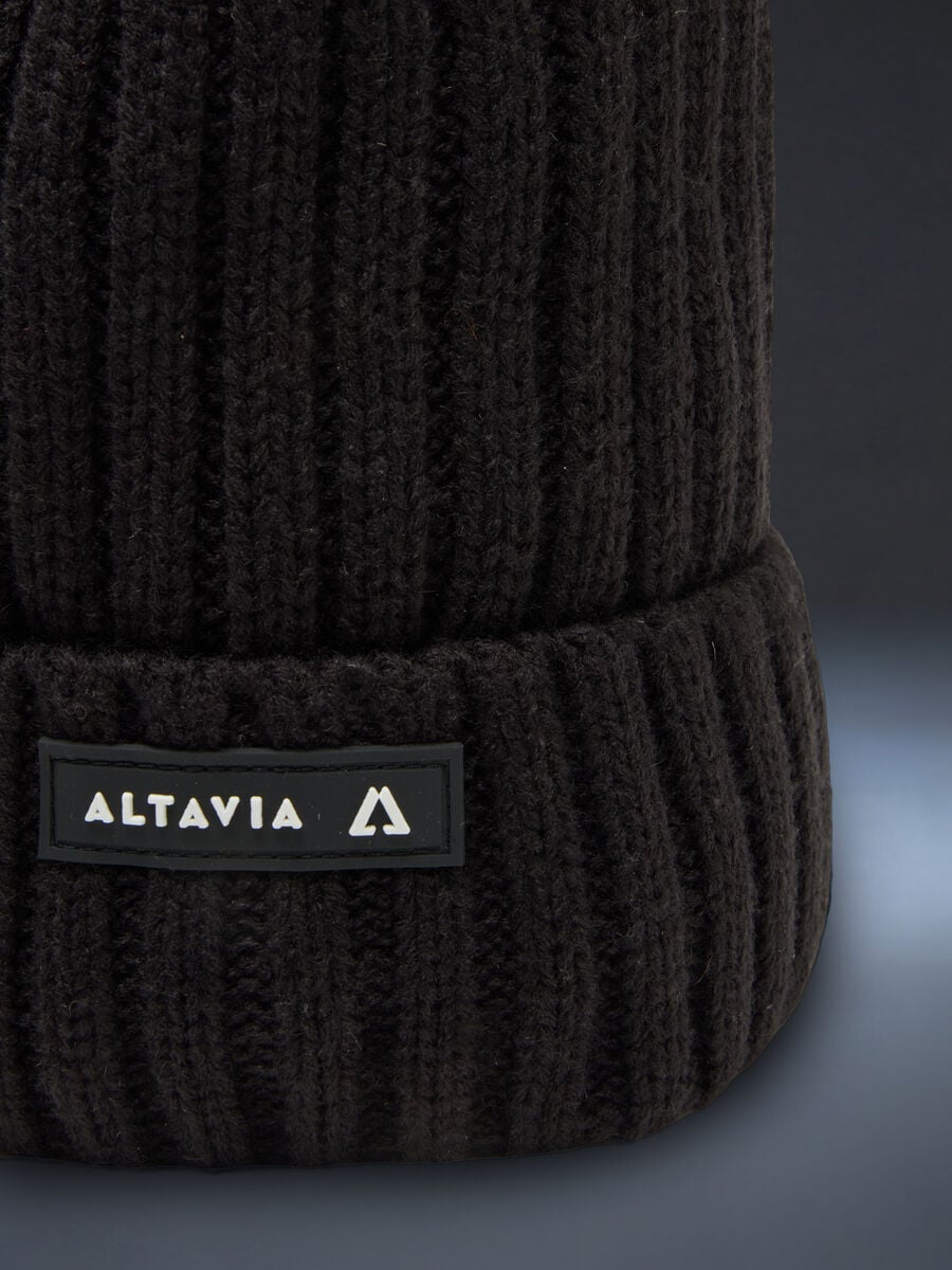 Ribbed Knit Beanie with Turn-Up Cuff ALTAVIA WITH DEBORAH COMPAGNONI_2