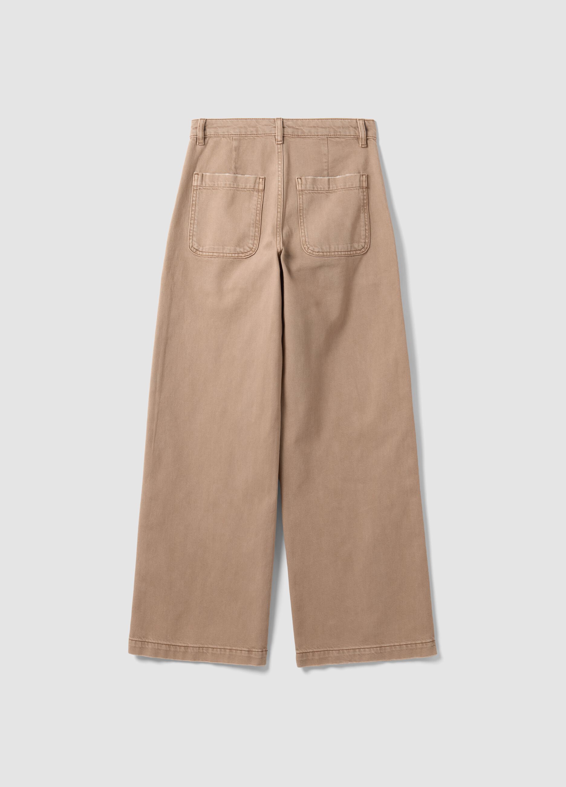 &Mu;&pi;&epsilon;&zeta; denim &tau;&zeta;&iota;&nu; wide leg &alpha;&pi;ό 100% &beta;&alpha;&mu;&beta;ά&kappa;&iota;